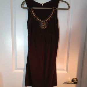 Beaded dark chocolate Dress size small